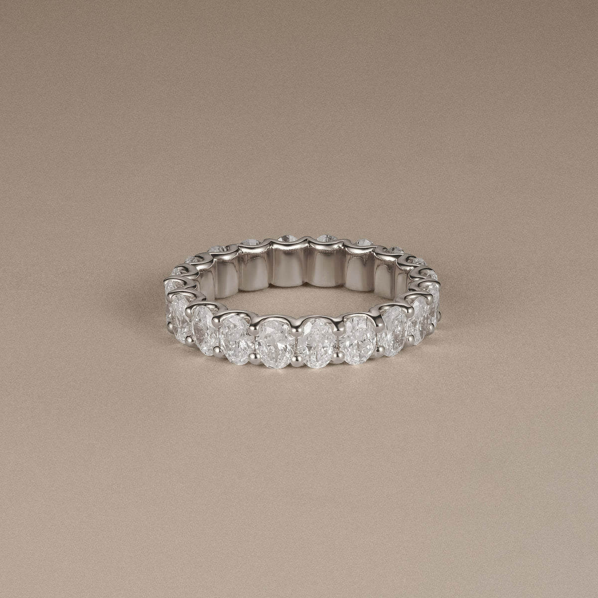 Sempre Oval Cut 3.00ct Lab Diamond Eternity Ring in 18K White Gold