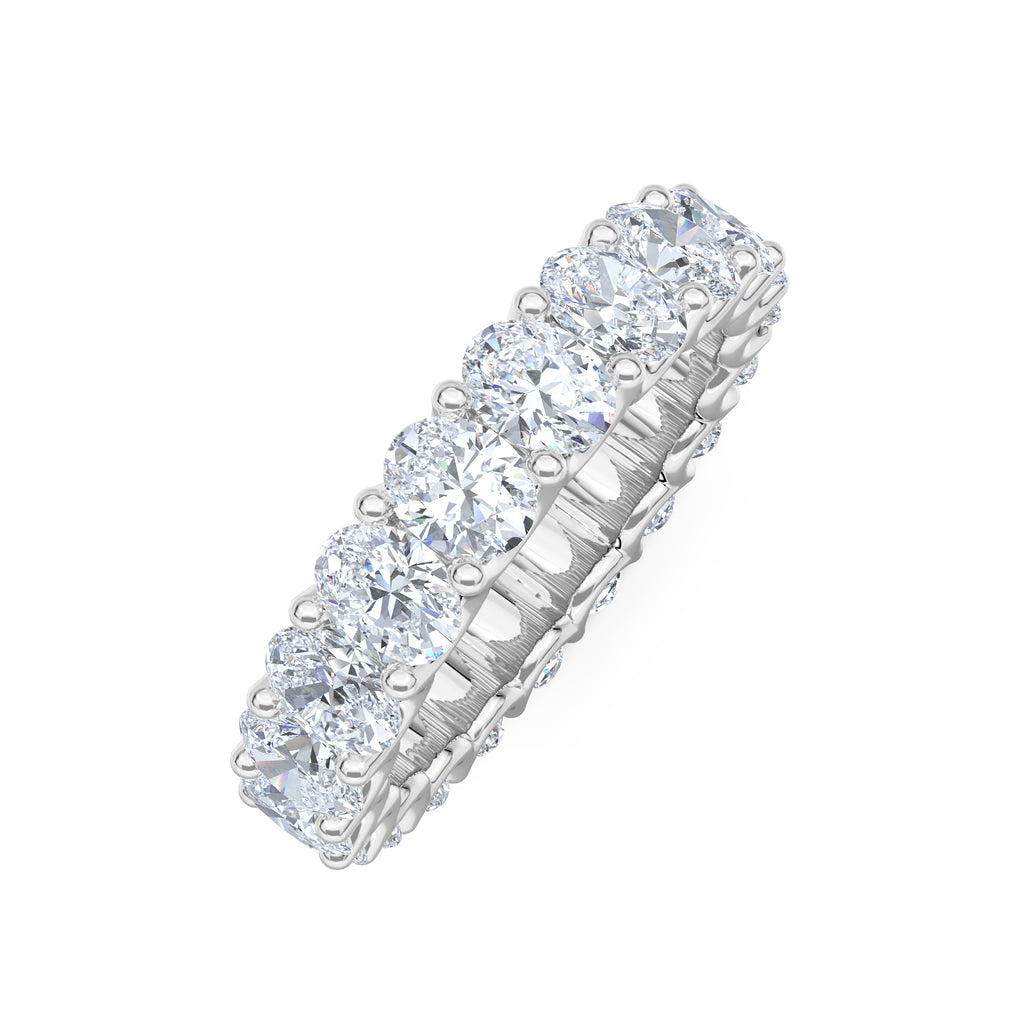 Sempre Oval Cut 3.00ct Lab Diamond Eternity Ring in 18K White Gold
