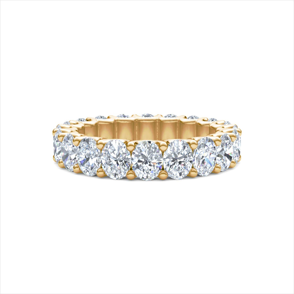 Sempre Oval Cut 3.00ct Lab Diamond Eternity Ring in 18K Yellow Gold