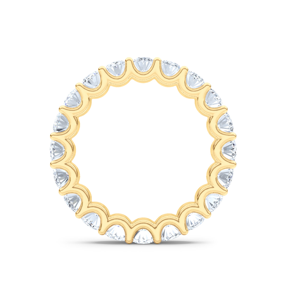 Sempre Oval Cut 3.00ct Lab Diamond Eternity Ring in 18K Yellow Gold