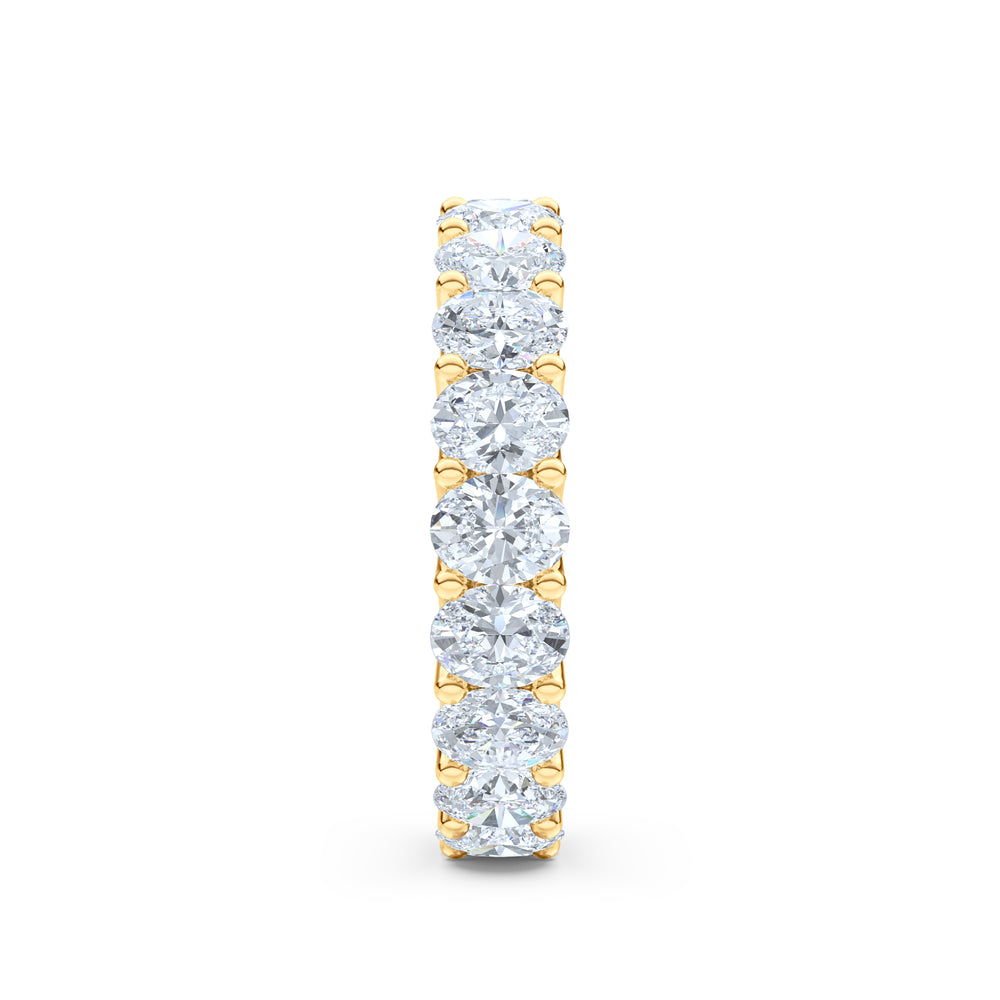 Sempre Oval Cut 3.00ct Lab Diamond Eternity Ring in 18K Yellow Gold
