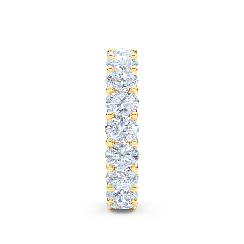 Sempre Oval Cut 3.00ct Lab Diamond Eternity Ring in 18K Yellow Gold