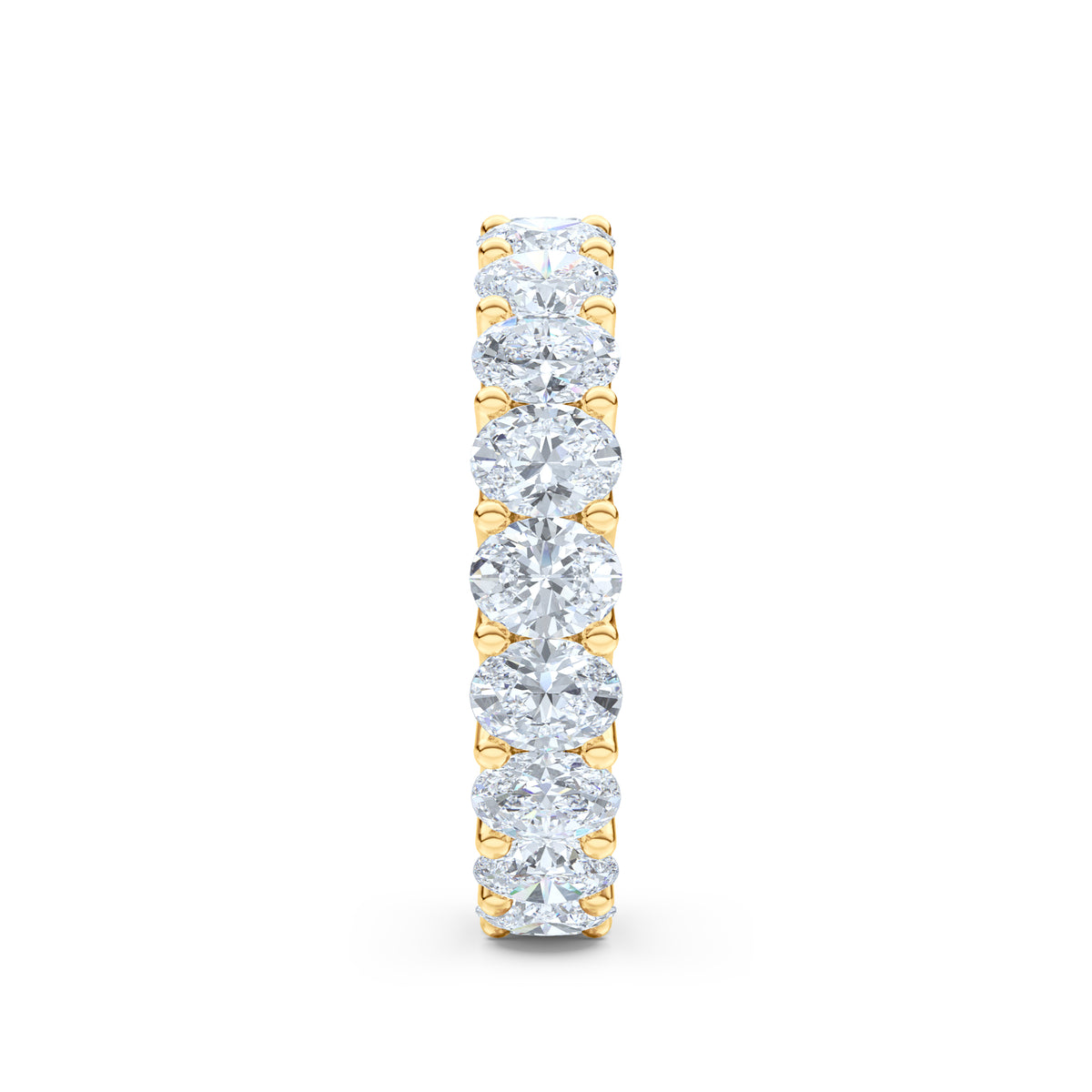 Sempre Oval Cut 3.00ct Lab Diamond Eternity Ring in 18K Yellow Gold