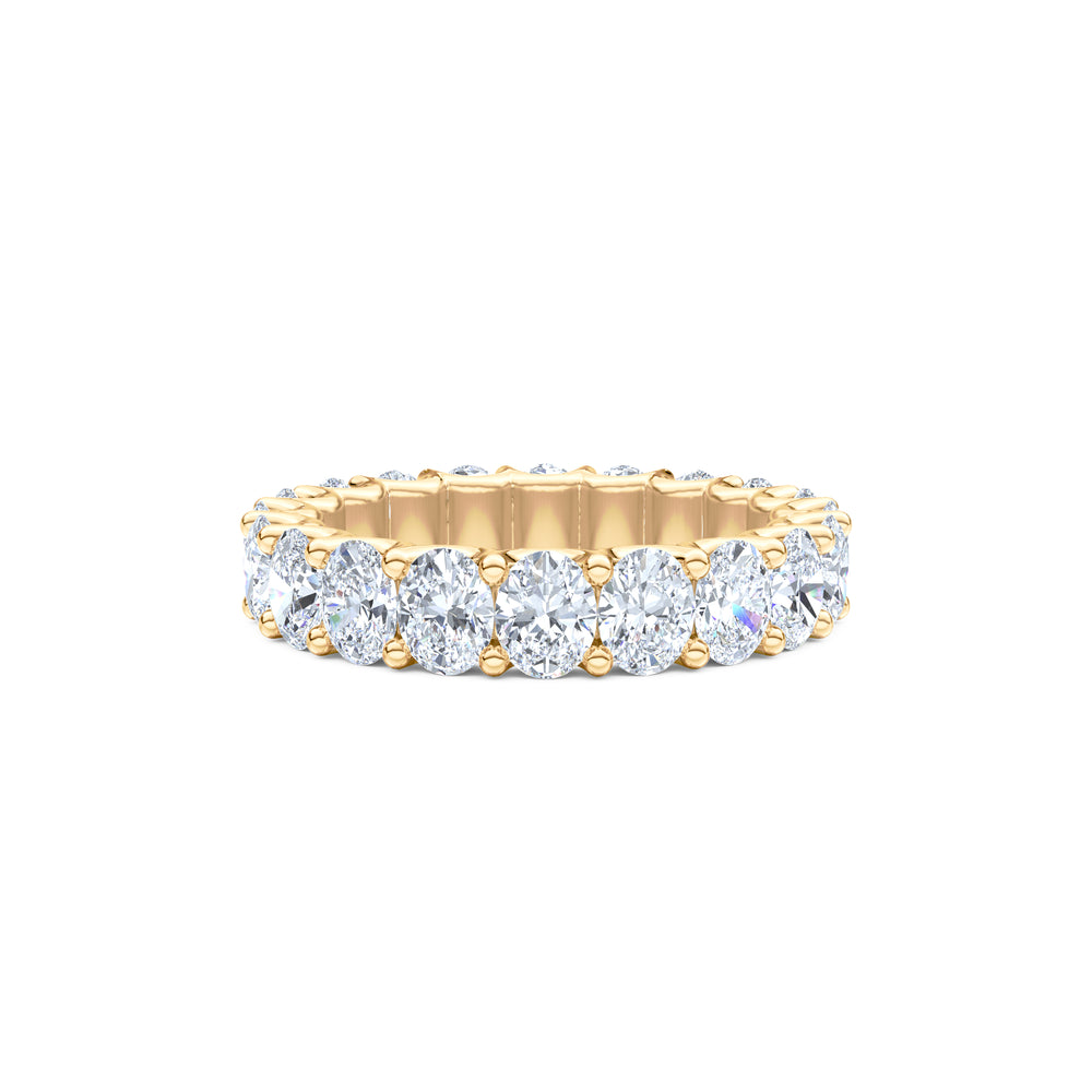 Sempre Oval Cut 3.00ct Lab Diamond Eternity Ring in 18K Yellow Gold