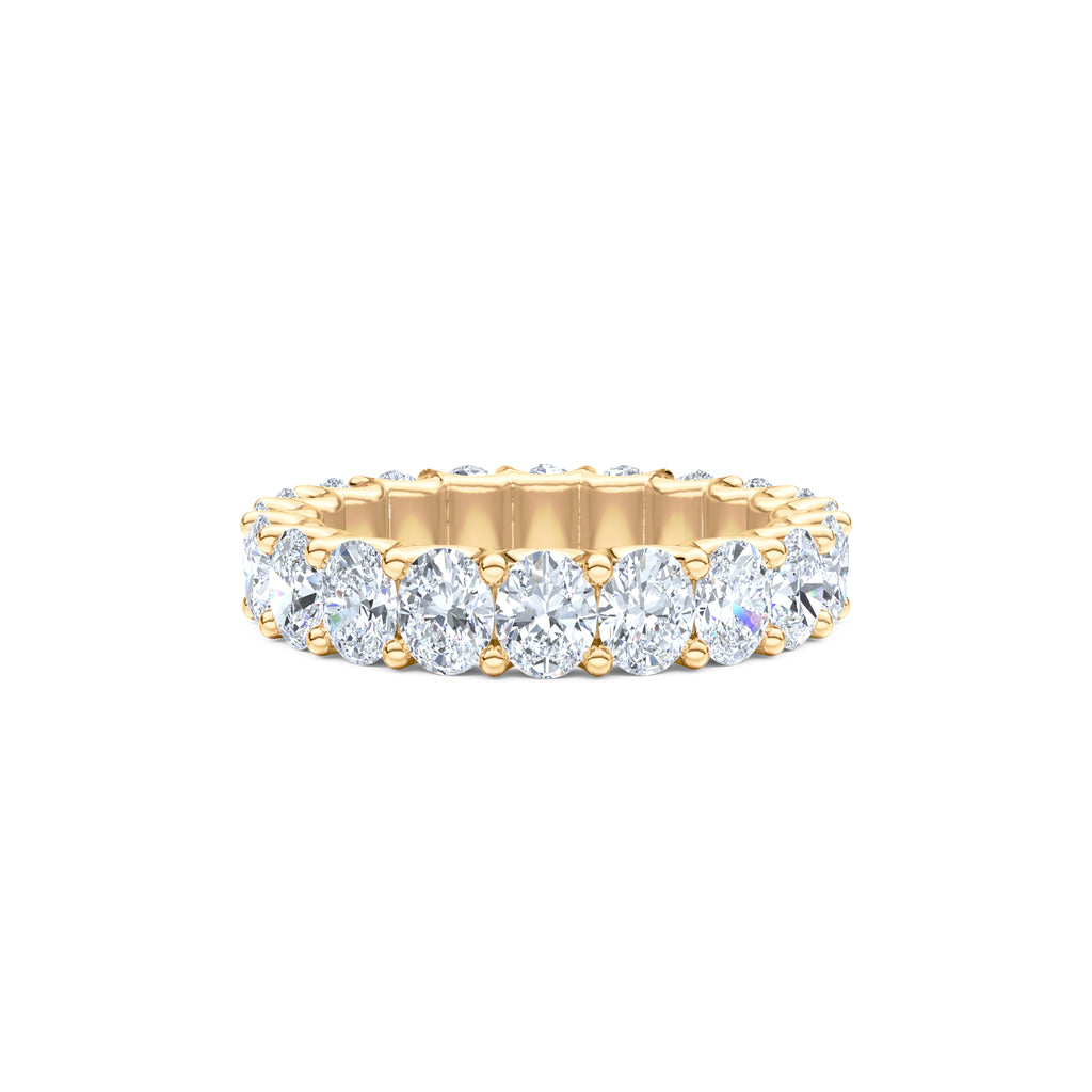 Sempre Oval Cut 3.00ct Lab Diamond Eternity Ring in 18K Yellow Gold