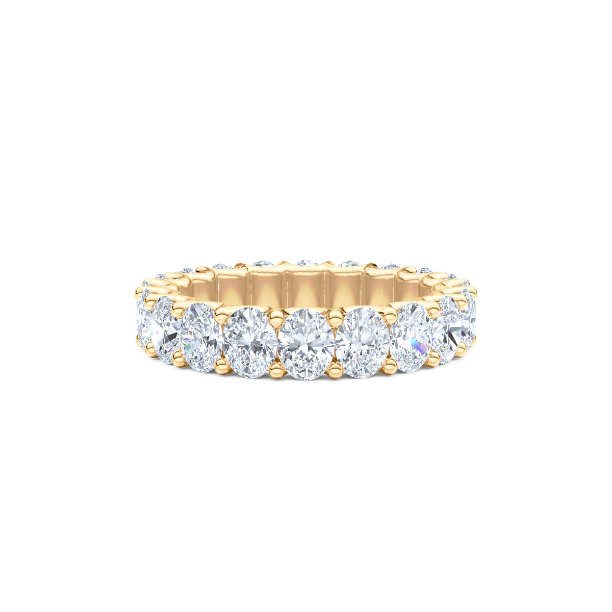 Sempre Oval Cut 3.00ct Lab Diamond Eternity Ring in 18K Yellow Gold