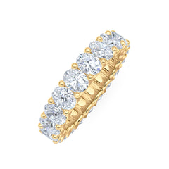 Sempre Oval Cut 3.00ct Lab Diamond Eternity Ring in 18K Yellow Gold