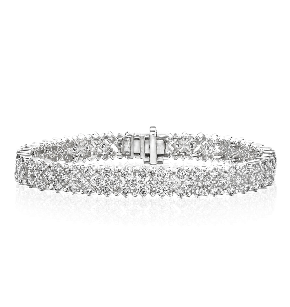 Evening Bracelet 8.11ct Lab Diamond 9K White Gold