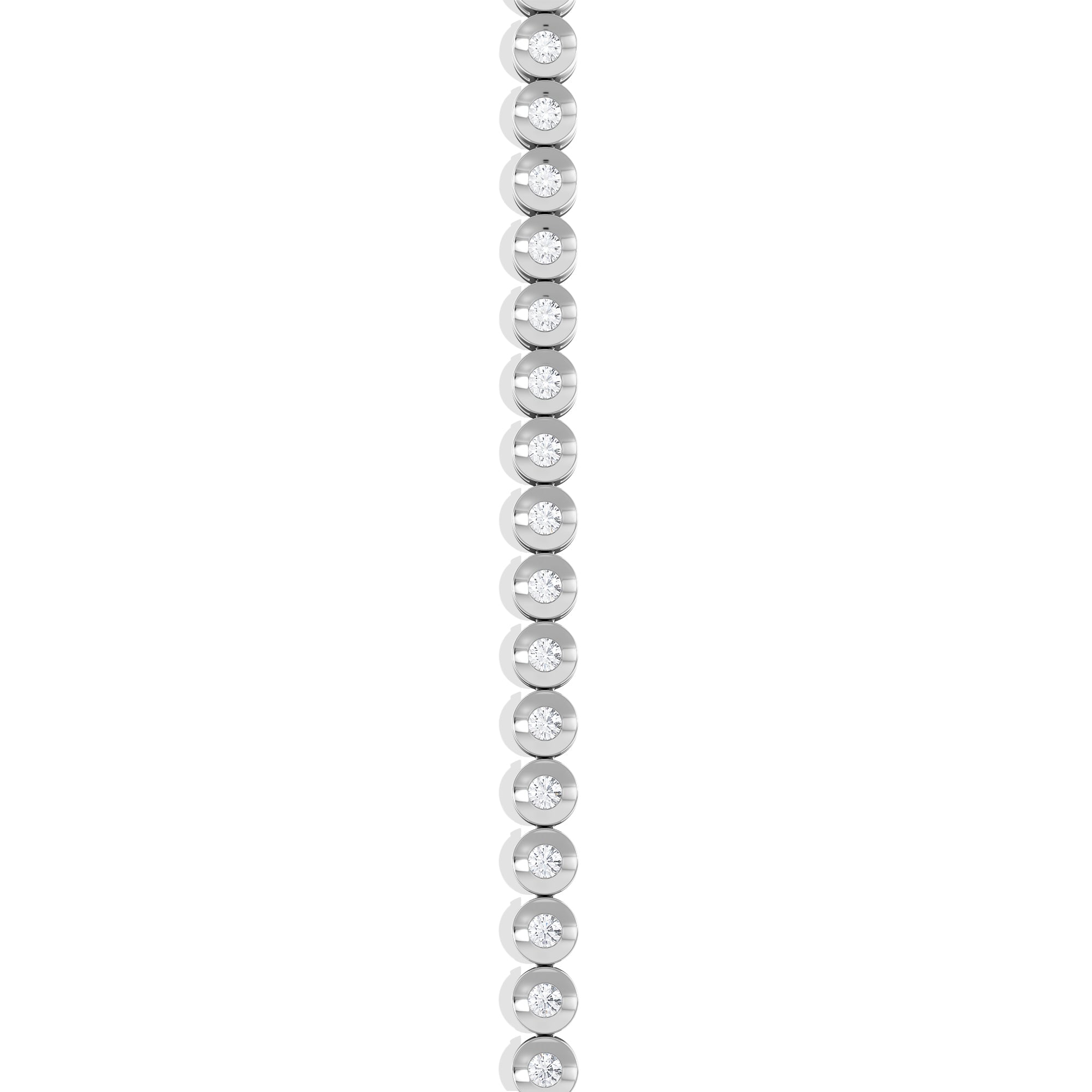 1ct Lab Diamond Tennis Bracelet Rub Over Style in 925 Sterling Silver