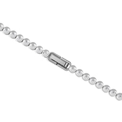 1ct Lab Diamond Tennis Bracelet Rub Over Style in 9K White Gold