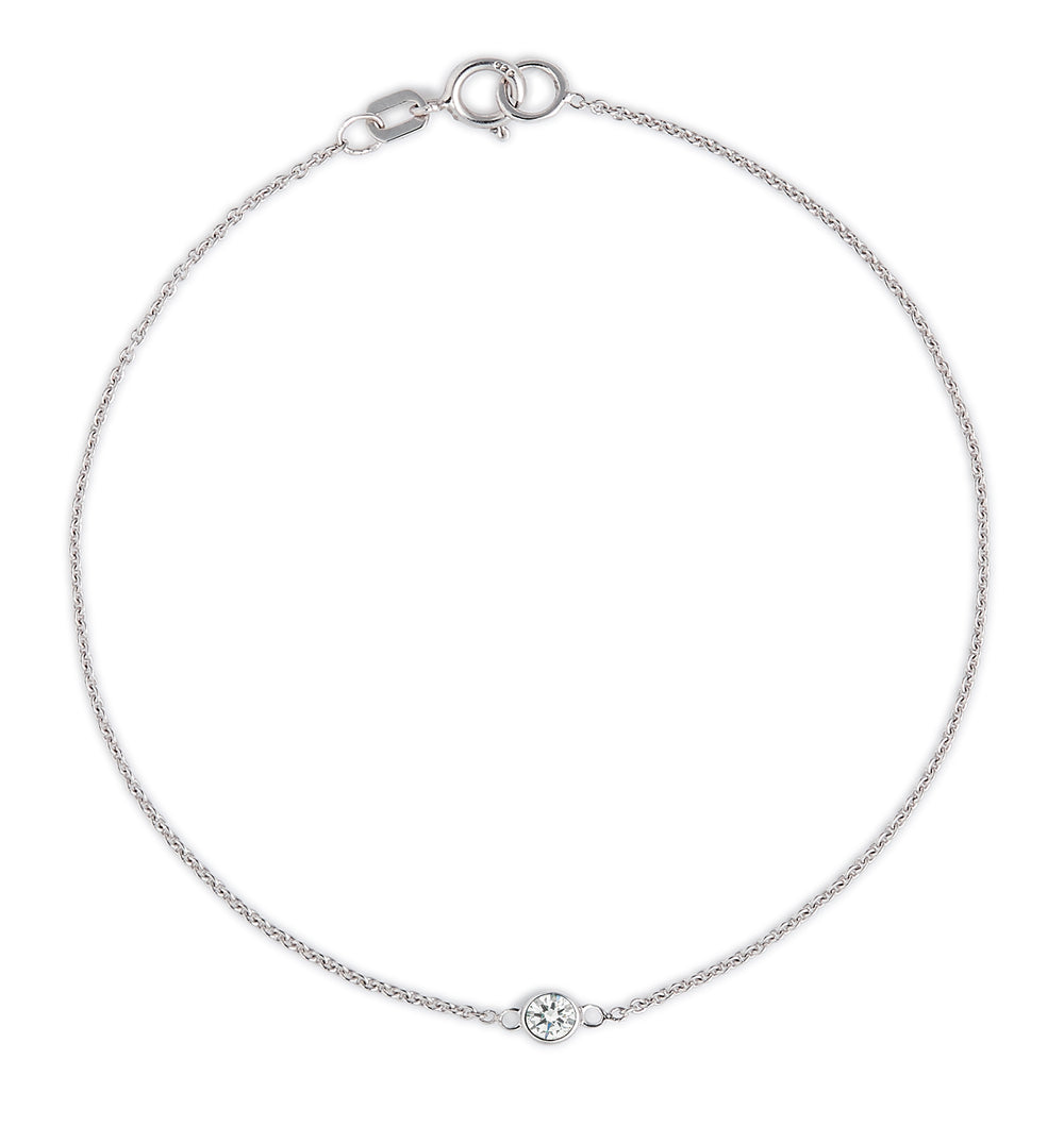 0.08ct Lab Diamond Bracelet set in 9K White Gold