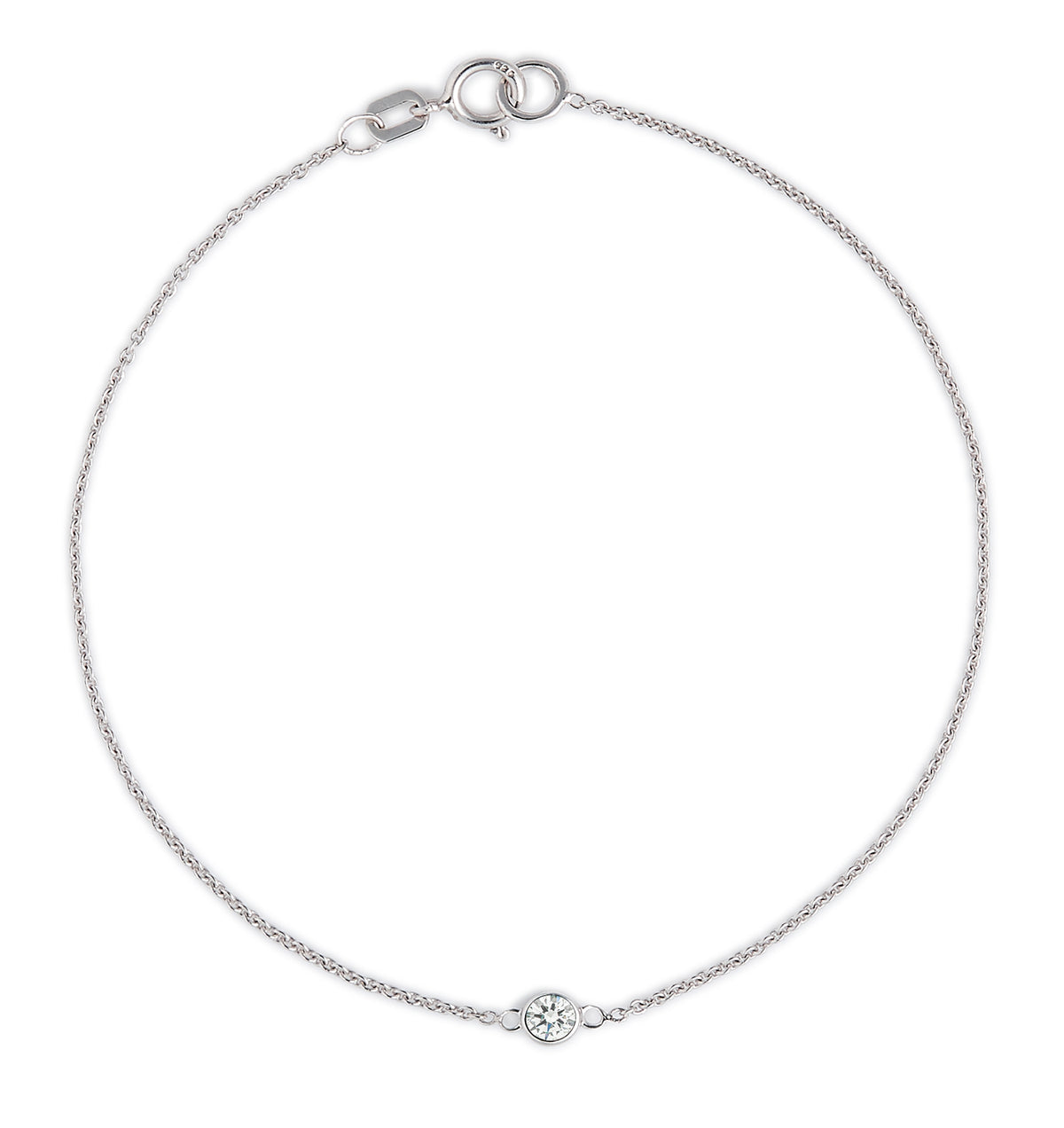 0.08ct Lab Diamond Bracelet set in 9K White Gold