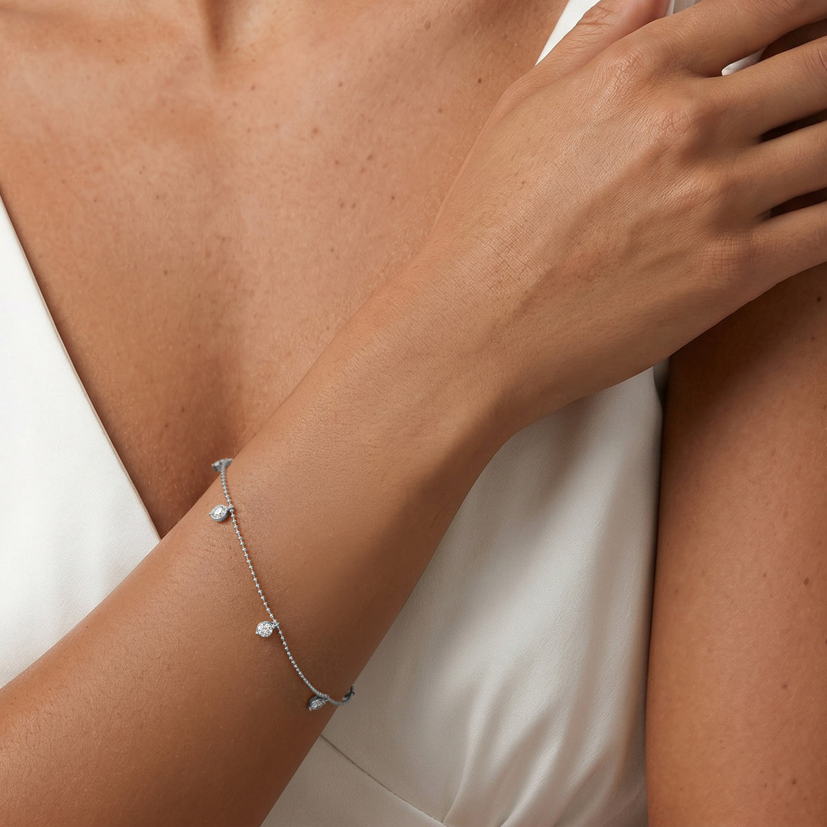 Vivara Lab Diamond Bracelet 0.50ct G/VS in 9K White Gold