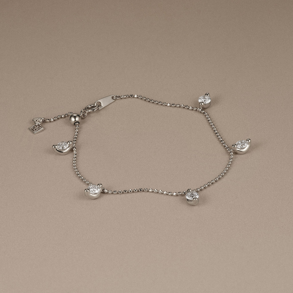 Vivara 1.00ct Round Cut Lab Diamond Bracelet in Sterling Silver