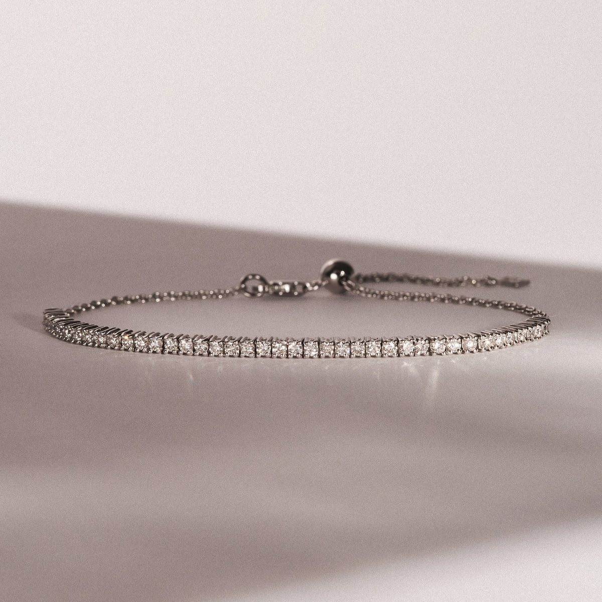 Adjustable Lab Diamond Tennis Bracelet 1.00ct in 925 Silver
