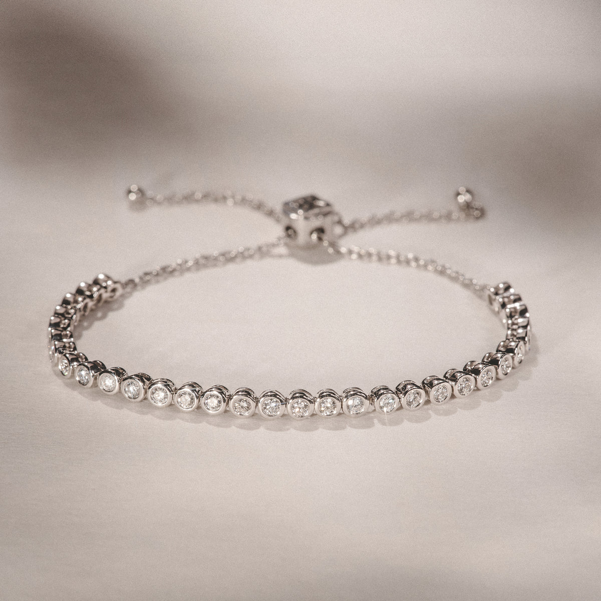 Lab Diamond Bezel Rubover Tennis Bracelet Tennis Bracelet 1.00ct in 925 Silver