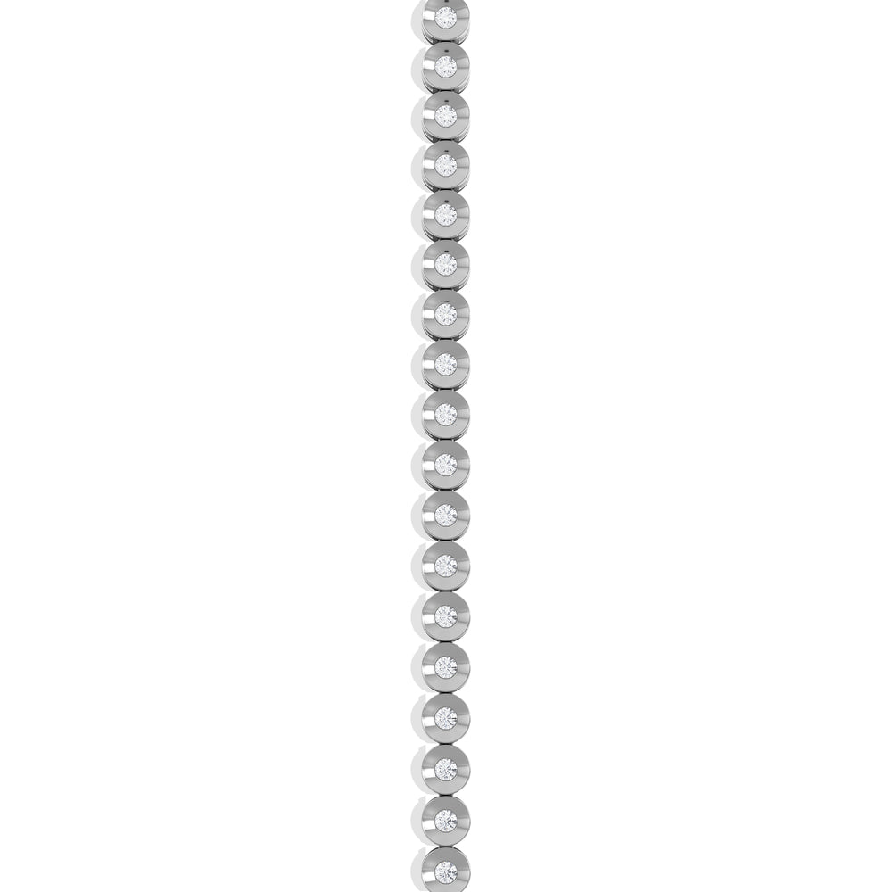0.50ct Round Cut Lab Diamond Bezel Tennis Bracelet in Sterling Silver