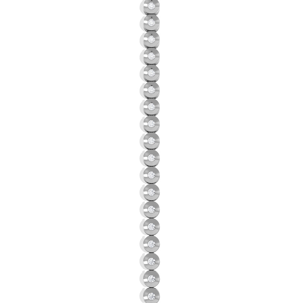 0.50ct Round Cut Lab Diamond Bezel Tennis Bracelet in Sterling Silver