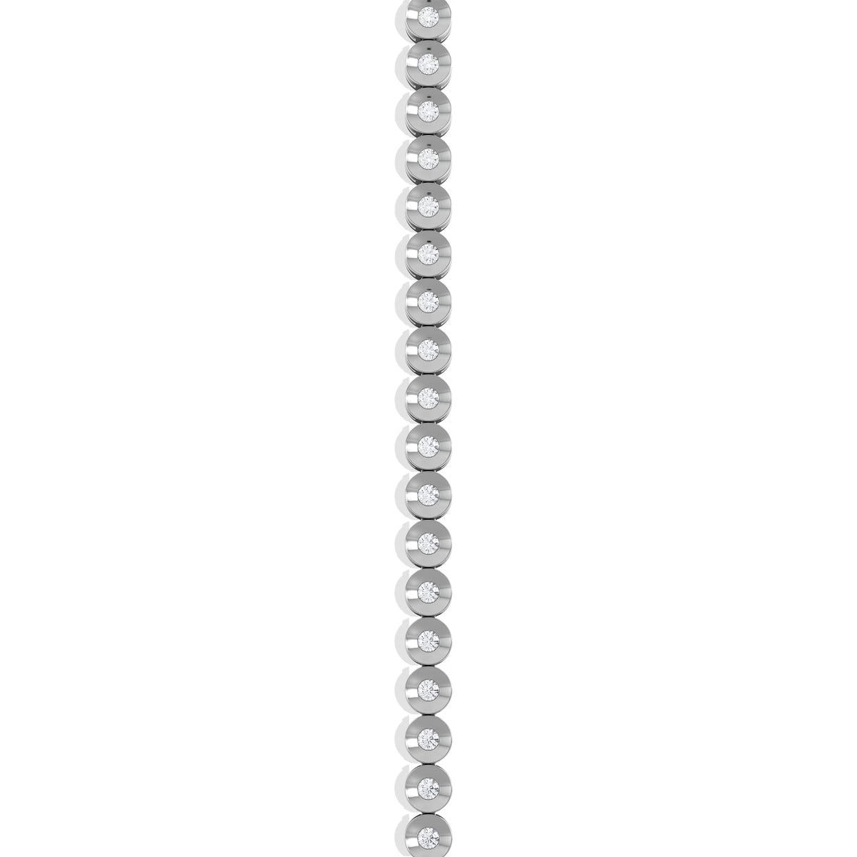 0.50ct Round Cut Lab Diamond Bezel Tennis Bracelet in Sterling Silver