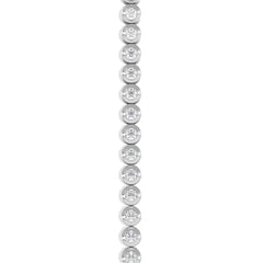 2.00ct Round Cut Lab Diamond Bezel Tennis Bracelet in Sterling Silver