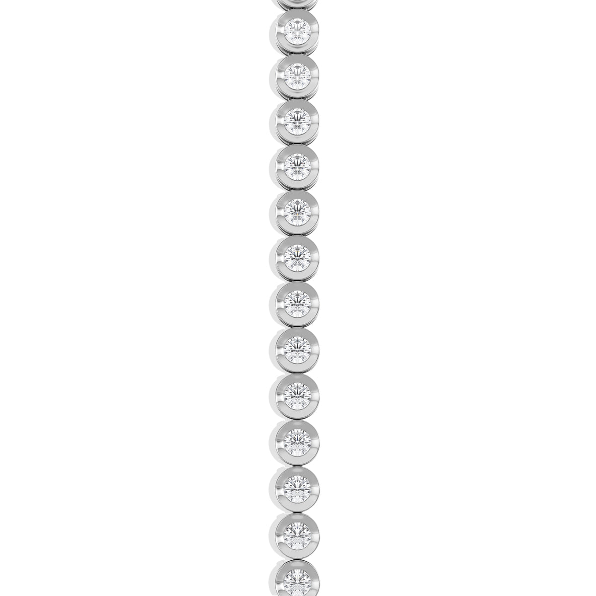 2.00ct Round Cut Lab Diamond Bezel Tennis Bracelet in Sterling Silver
