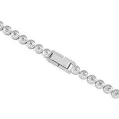 2.00ct Round Cut Lab Diamond Bezel Tennis Bracelet in Sterling Silver