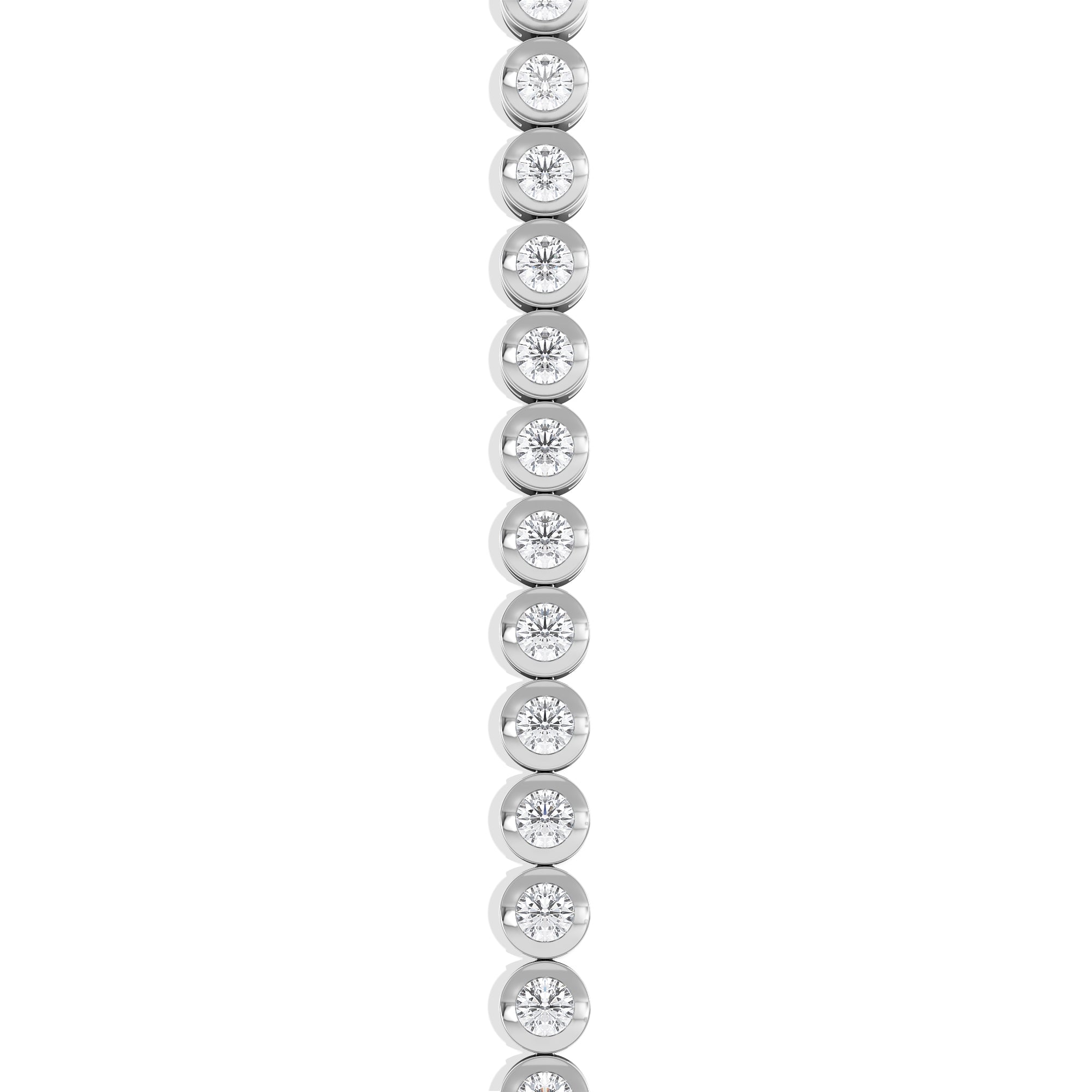 3.00ct Round Cut Lab Diamond Bezel Tennis Bracelet in Sterling Silver