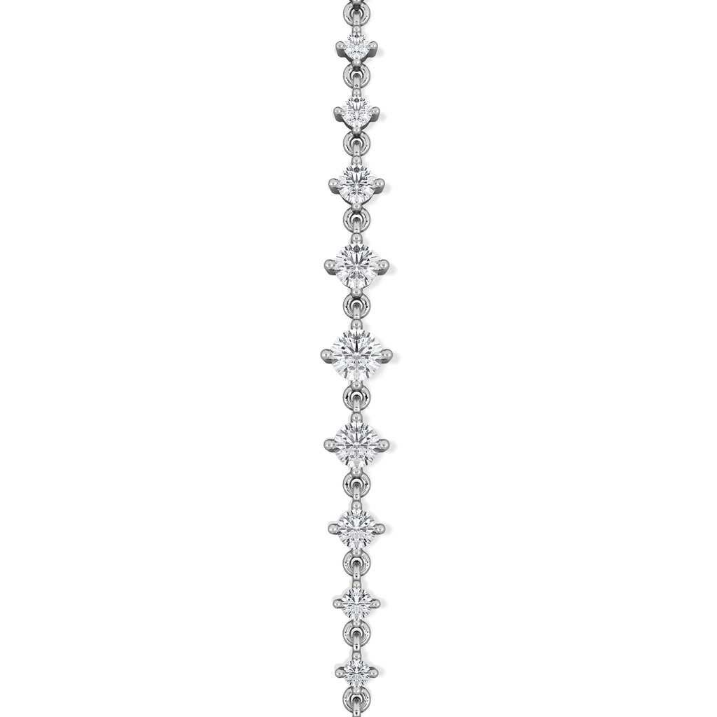 Moments 1.00ct Round Cut Lab Diamond Adjustable Tennis Bracelet in Sterling Silver