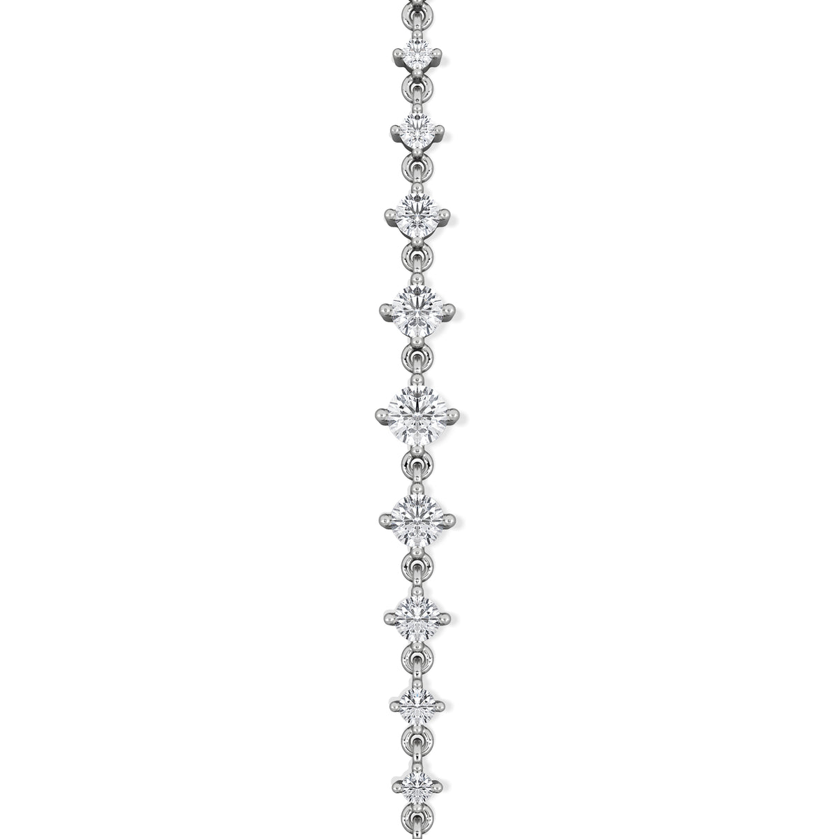 Moments 1.00ct Round Cut Lab Diamond Adjustable Tennis Bracelet in Sterling Silver