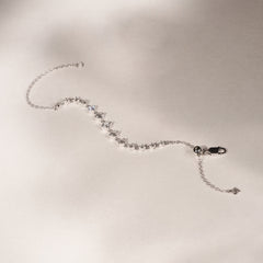 Moments 1.00ct Round Cut Lab Diamond Adjustable Tennis Bracelet in Sterling Silver