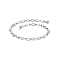 Bound Lab Diamond Link Bracelet 0.40ct Round Cut in Sterling Silver