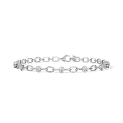 Bound Lab Diamond Link Bracelet 0.40ct Round Cut in Sterling Silver