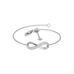 Infinity Love 0.08ct Lab Diamond Chain Bracelet in Sterling Silver