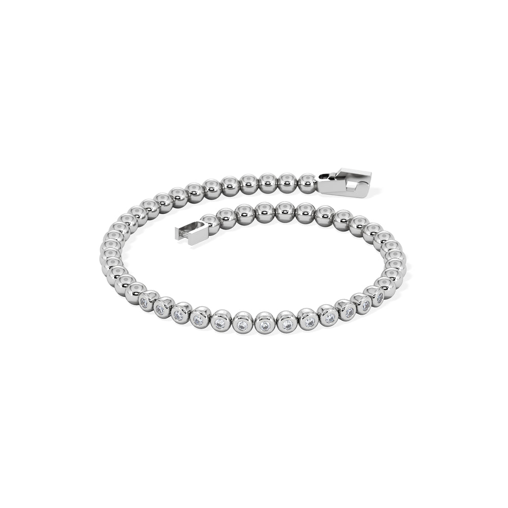 Solis 0.30ct Round Cut Lab Diamond Tennis Bracelet in Sterling Silver