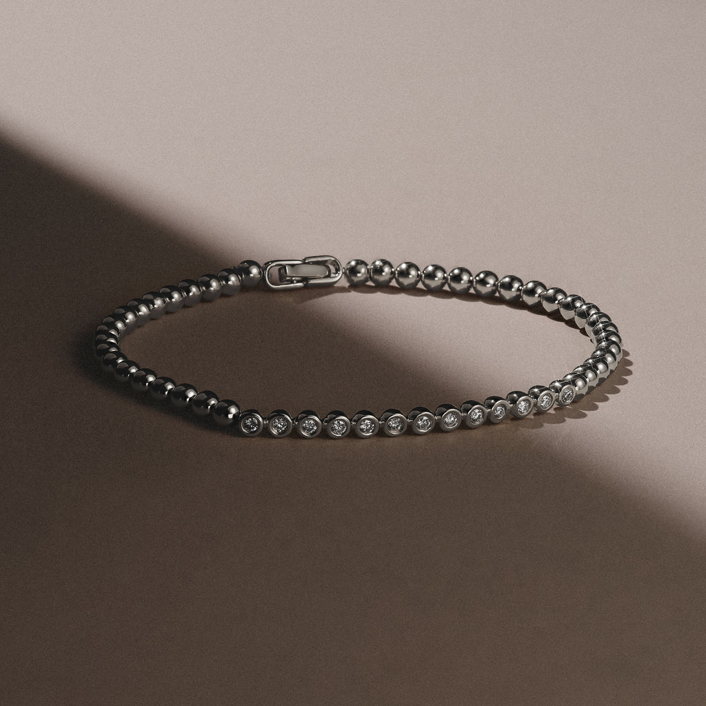 Solis 0.30ct Round Cut Lab Diamond Tennis Bracelet in Sterling Silver