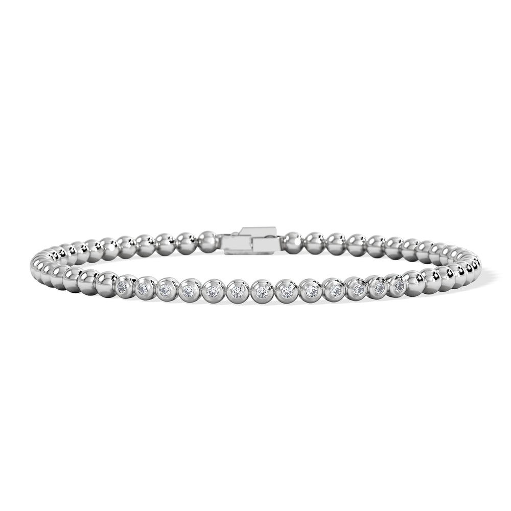 Solis 0.30ct Round Cut Lab Diamond Tennis Bracelet in Sterling Silver