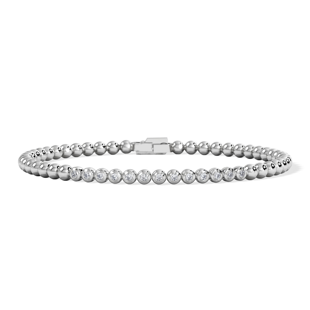 Solis 0.30ct Round Cut Lab Diamond Tennis Bracelet in Sterling Silver