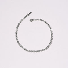 Mixed-Set 0.50ct Lab Diamond Tennis Bracelet in Sterling Silver