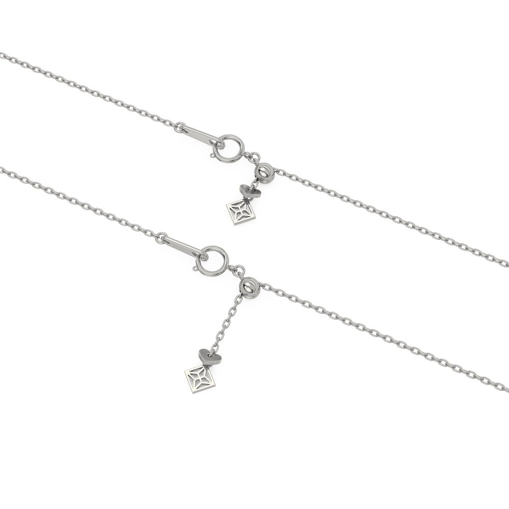 The Anklet - 0.50ct Round Cut Lab Diamond in Sterling Silver