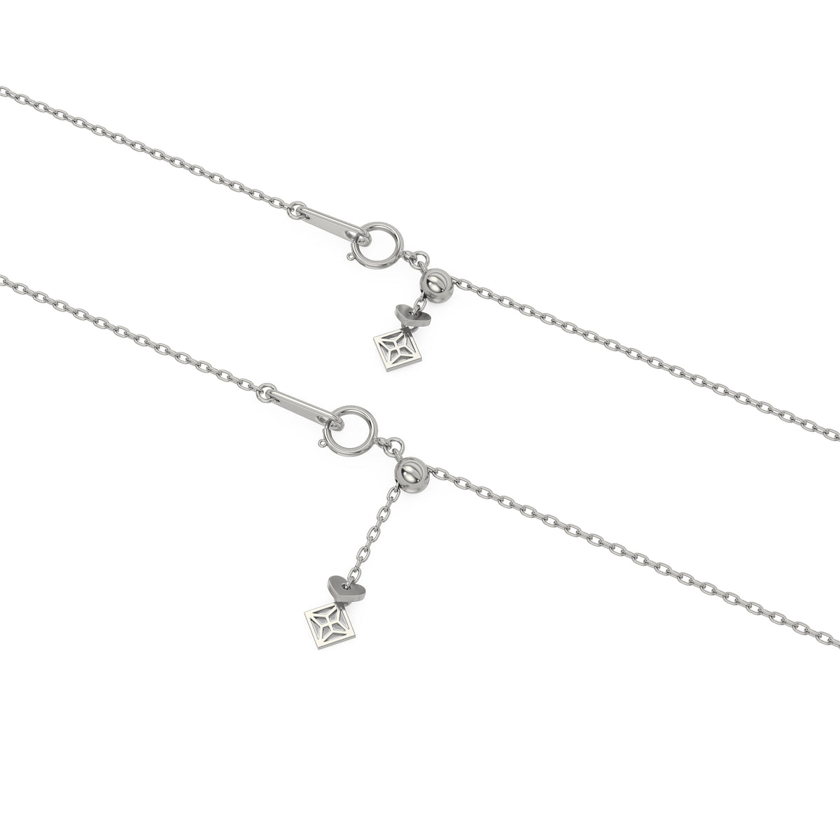 The Anklet - 0.50ct Round Cut Lab Diamond in Sterling Silver