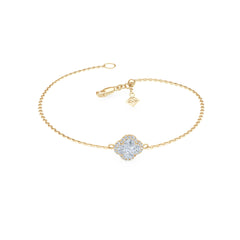 Alegria 0.91ct Lab Diamond Halo Bracelet in 9K Yellow Gold