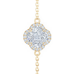 Alegria 0.91ct Lab Diamond Halo Bracelet in 9K Yellow Gold