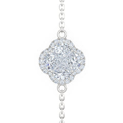 Alegria 0.91ct Lab Diamond Halo Bracelet in 9K White Gold