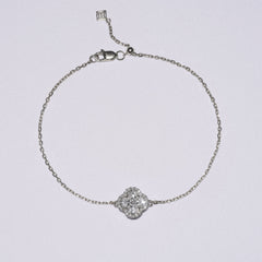 Alegria 0.91ct Lab Diamond Halo Bracelet in 9K White Gold