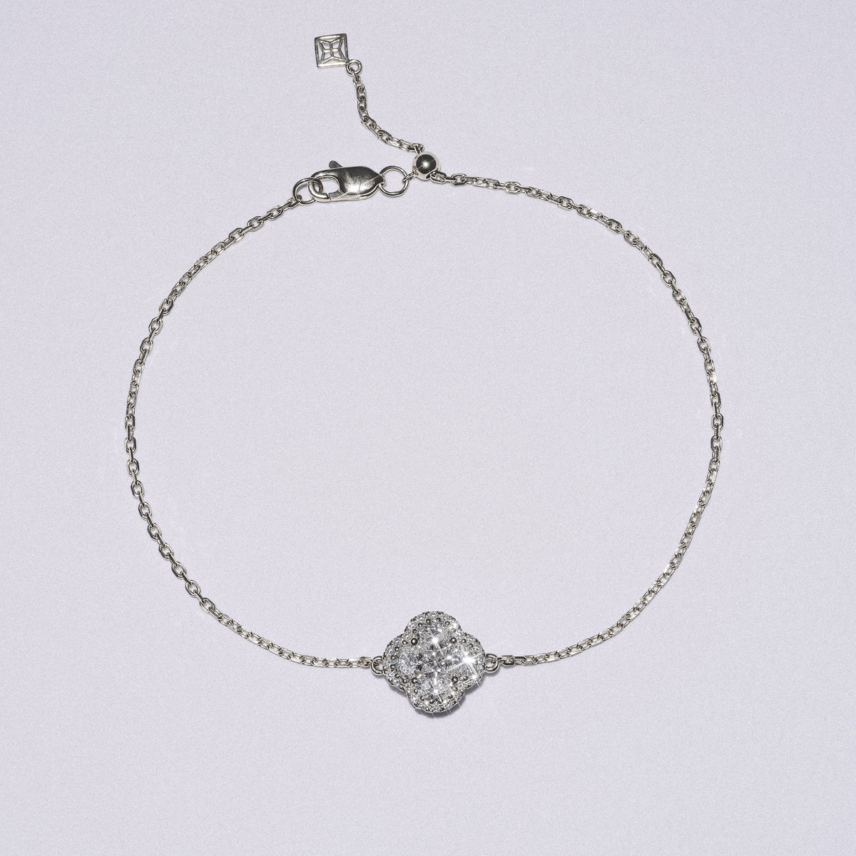 Alegria 0.91ct Lab Diamond Halo Bracelet in 9K White Gold