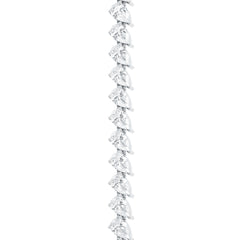 LUXE 8.00ct Lab Diamond Tennis Bracelet with IGI Certified Pear-Cut Diamonds in 18K White Gold