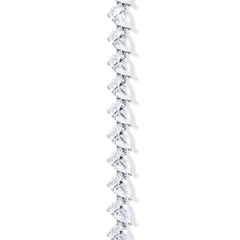 LUXE 11.00ct Lab Diamond Tennis Bracelet with IGI Certified Pear-Cut Diamonds in 18K White Gold