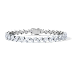 LUXE 11.00ct Lab Diamond Tennis Bracelet with IGI Certified Pear-Cut Diamonds in 18K White Gold