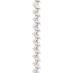 LUXE 11.00ct Lab Diamond Tennis Bracelet with IGI Certified Pear-Cut Diamonds in 18K Yellow Gold