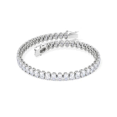 LUXE 10.00ct Lab Diamond Tennis Bracelet with IGI Certified Oval-Cut Diamonds in 18K White Gold